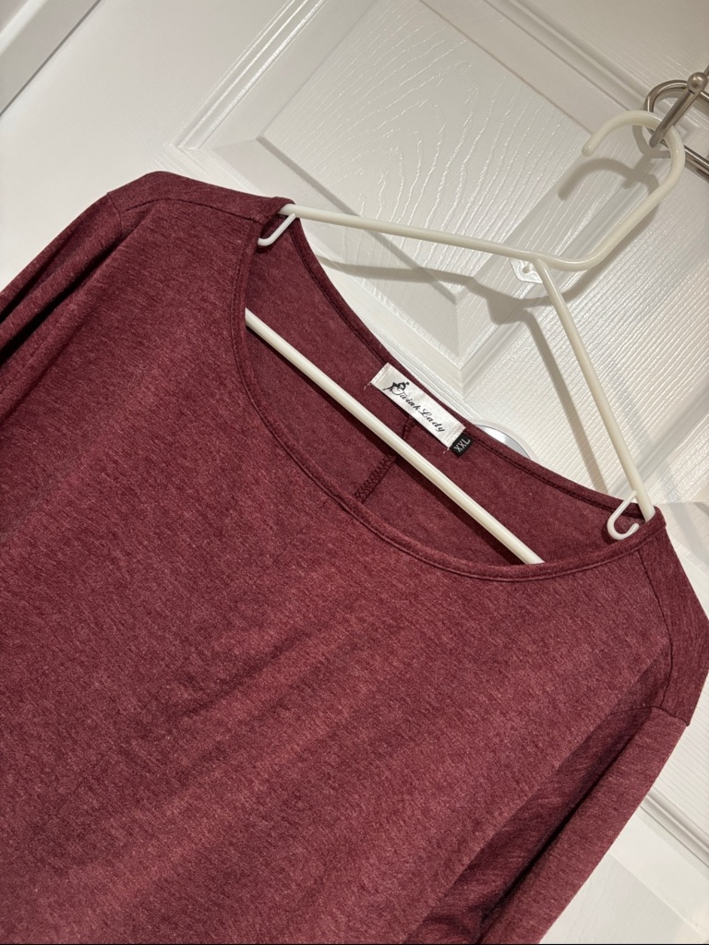 TWINK LADY Women's Burgundy Layered Top